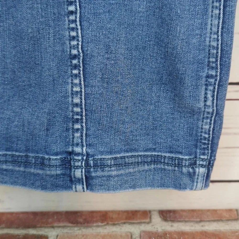 Vintage Free People Denim Jean Skirt Casual Modern Fitted Bodycon Femme 90's‎